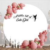 Aperturee - Aperturee A Little Bit Of Cute Girl Round Birthday Backdrop